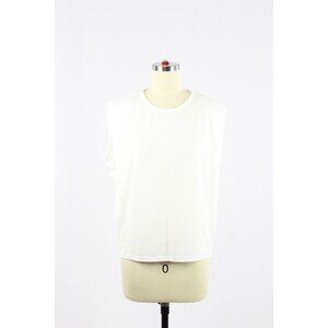 NWOT Aritzia WILFRED Flight White Relux Jersey Muscle Tank T-Shirt, Size XXS